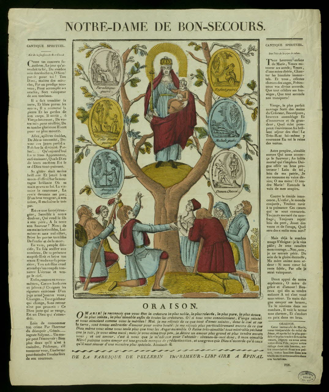 Pellerin estampe NOTRE-DAME DE BON-SECOURS. Lorraine, France 1837 1950.39.532 Photo