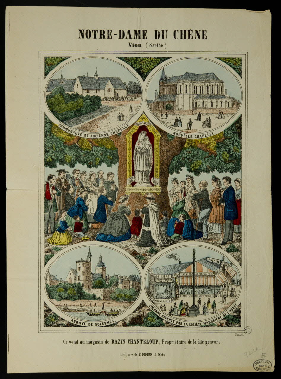 Paulin Didion estampe NOTRE-DAME DU CHÊNE. Metz 1869-1879 1950.39.533 Photo