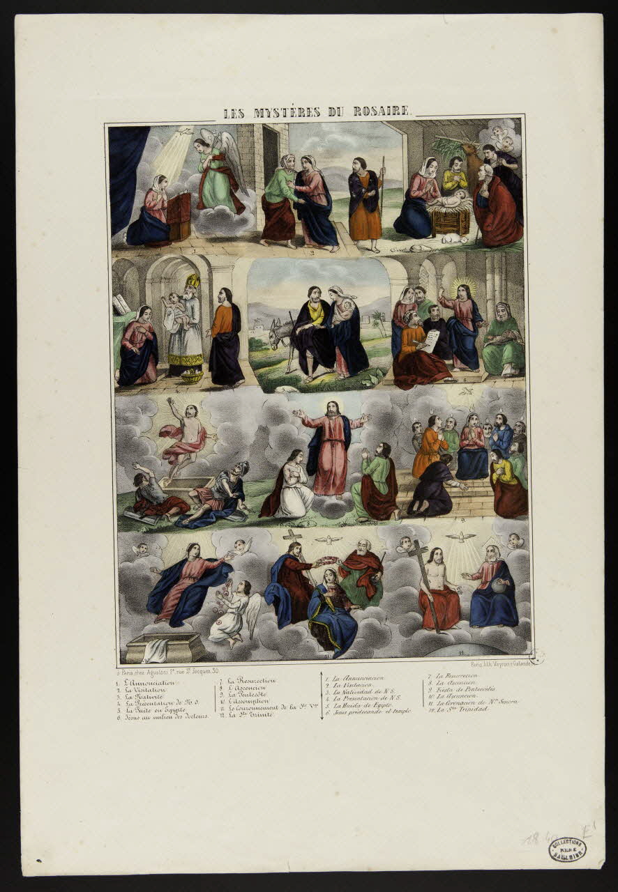 estampe LES MYSTERES DU ROSAIRE. 1950.39.600 Photo