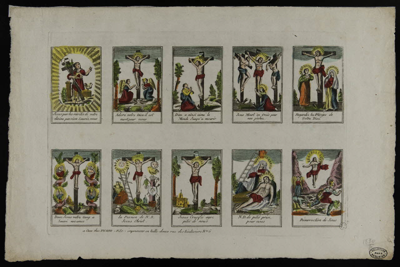 Alphonse Picard imagerie ancienne Vignettes avec des scènes de la vie de Jésus Caen 1828-1838 1950.39.604 Photo