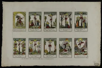 Alphonse Picard imagerie ancienne Vignettes avec des scènes de la vie de Jésus Caen 1828-1838 1950.39.604 Photo