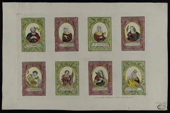 Jean-François Picard ; Marie-Françoise Guérin suite de figures (2x4) Saints Caen 1809-1831 1950.39.623 Photo