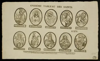 estampe ONZIEME TABLEAU DES SAINTS. 1950.39.626 Photo