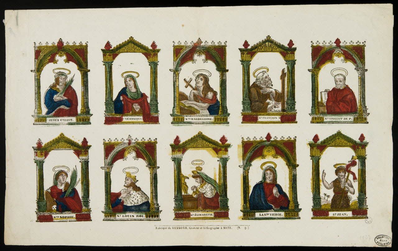 Adrien N. Dembour estampe Saints et Saintes Metz 1835-1840 1950.39.627 Photo