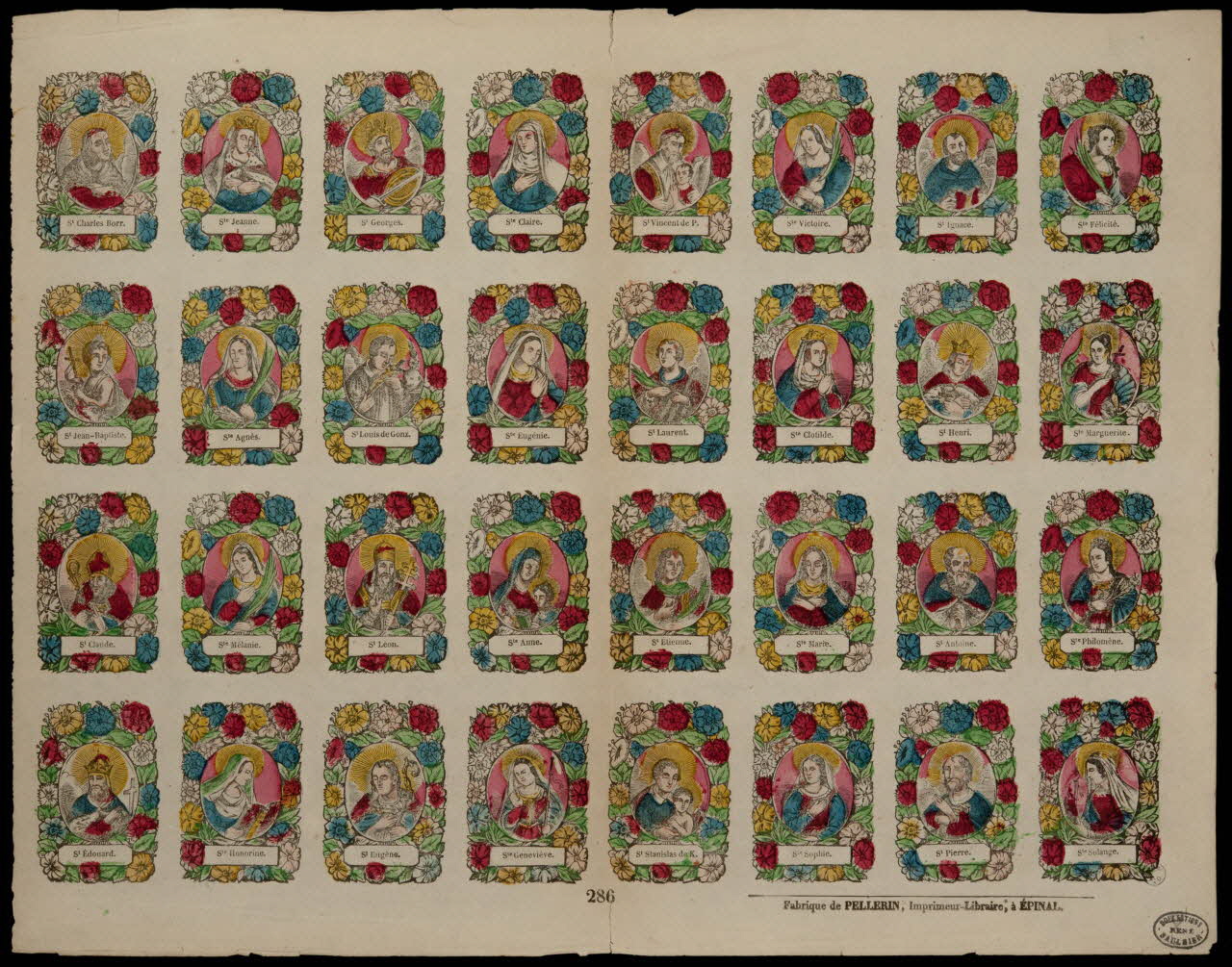 estampe Planche de saints 1950.39.641 Photo