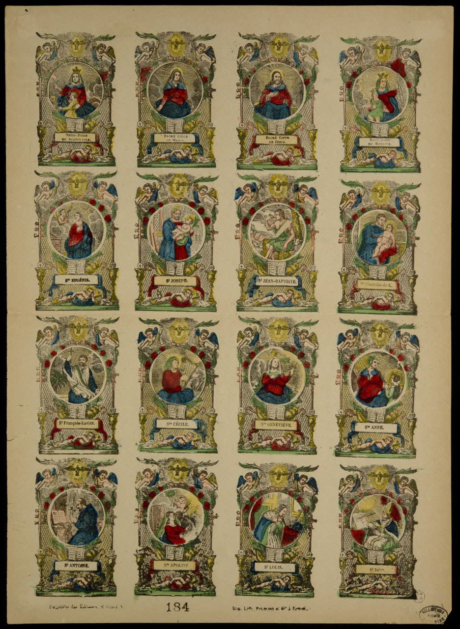 Pellerin estampe Planche de saints Lorraine, France 1870 1950.39.642 Photo