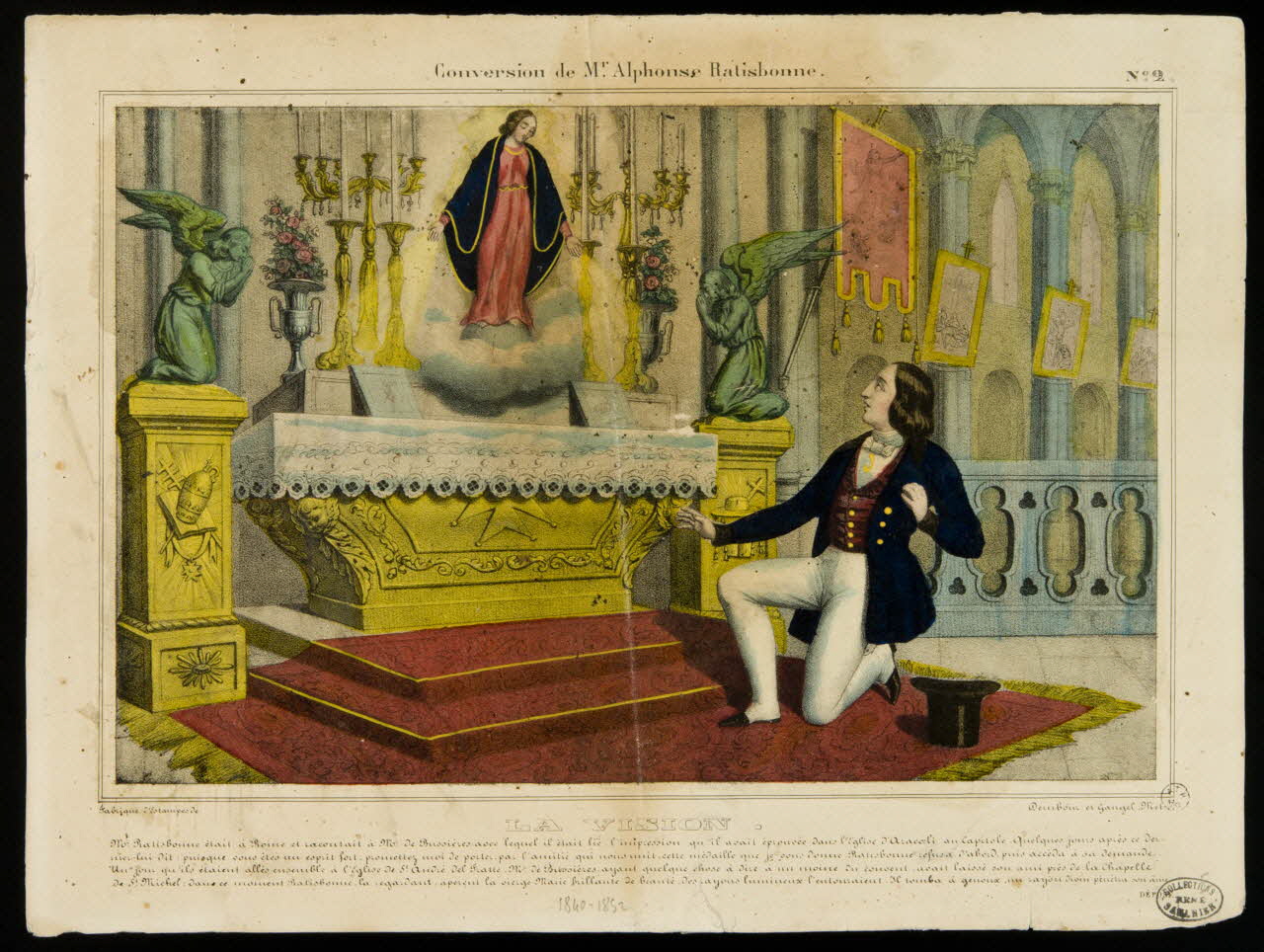 Dembour et Gangel estampe LA VISION. Metz 1840-1852 1950.39.663 Photo