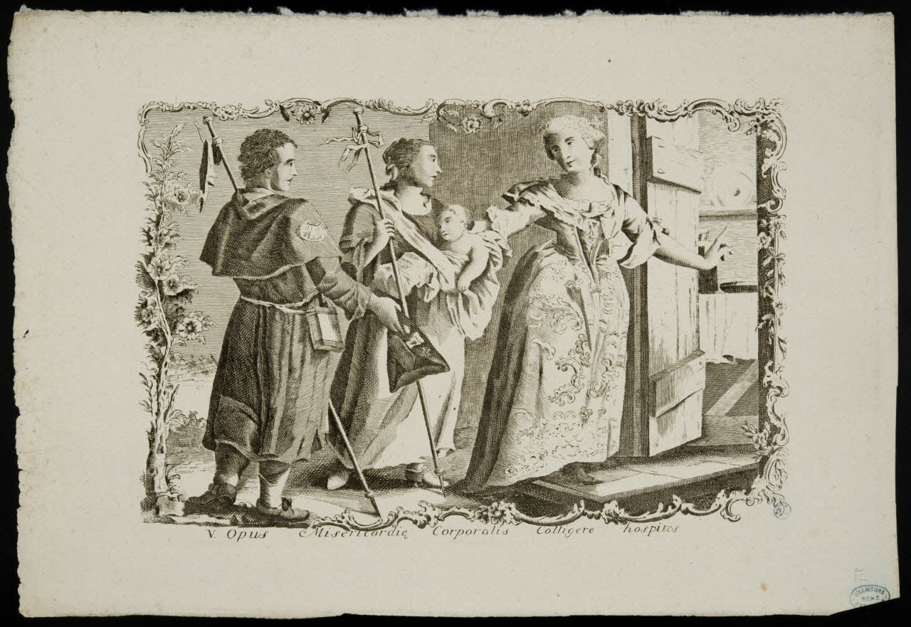 estampe V. Opus Misericordie Corporalis Colligere hospites 1950.39.668 Photo