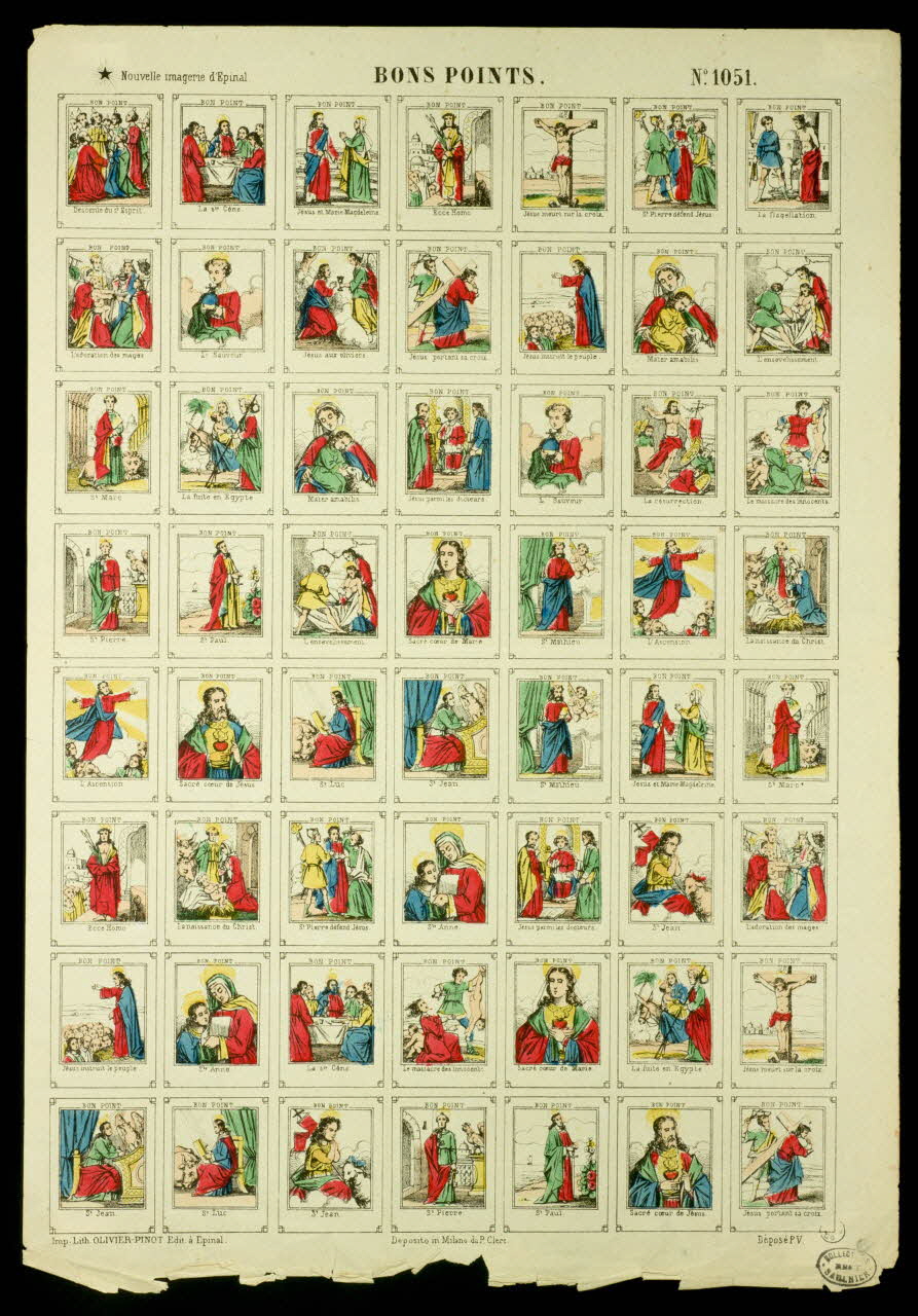 Olivier-Pinot estampe BONS POINTS. Lorraine, France 1875 1950.39.671 Photo