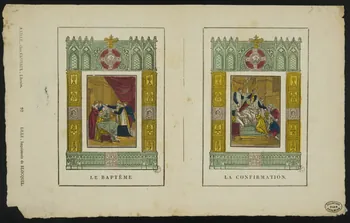 Pierre-François Godard ; Jean-Baptiste Castiaux ; Simon-François Blocquel imagerie ancienne LE BAPTÊME. Lille 1809-1837 1950.39.674 Photo