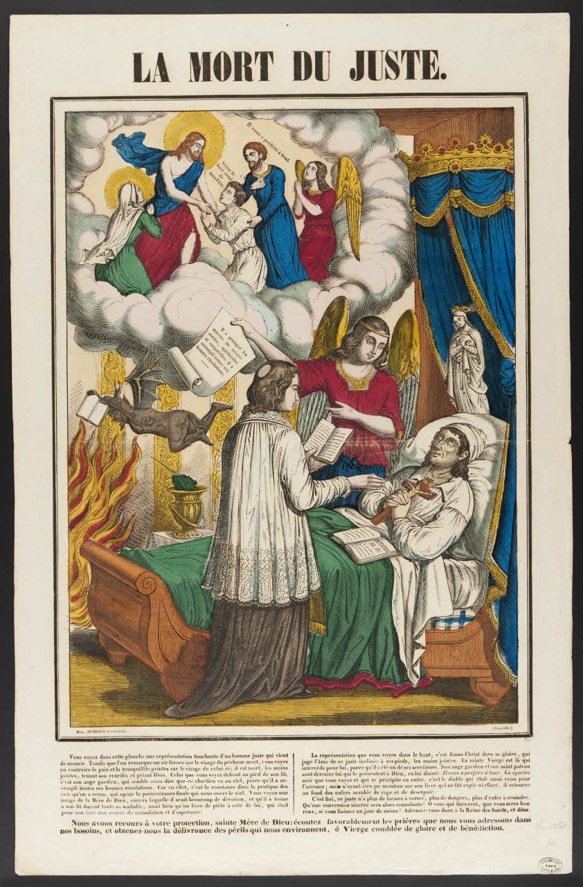 Dembour et Gangel estampe LA MORT DU JUSTE. Metz 1840-1852 1950.39.684 Photo