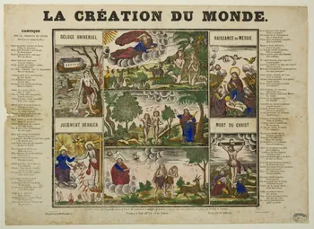 Masse ; Taillefer estampe LA CREATION DU MONDE. Nantes 1850-1860 1950.39.689 Photo