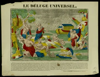Pellerin estampe LE DELUGE UNIVERSEL. Lorraine, France 1850 1950.39.691 Photo