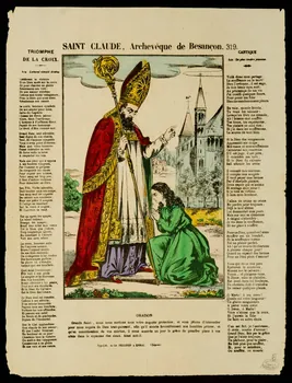 Pellerin estampe SAINT CLAUDE, Archevêque de Besançon Lorraine, France 1880 1950.39.70 Photo