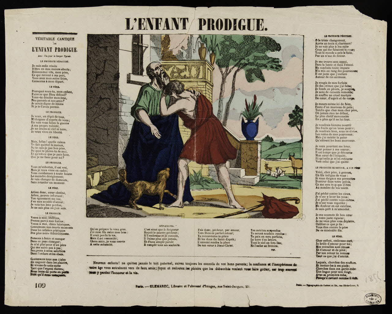 Gaittet et Cie ; Charles-Eugène Glémarec estampe L'ENFANT PRODIGUE. Paris 1858-1860 1950.39.708 Photo