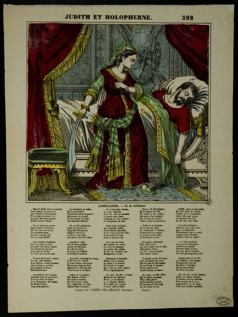 Paulin Didion estampe JUDITH ET HOLOPHERNE. Metz 1869-1879 1950.39.718 Photo