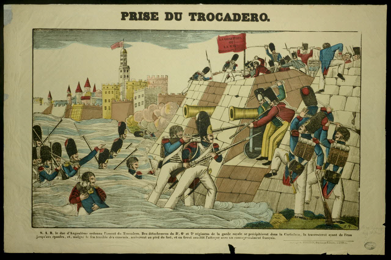 estampe PRISE DU TROCADERO. 1950.39.727 Photo