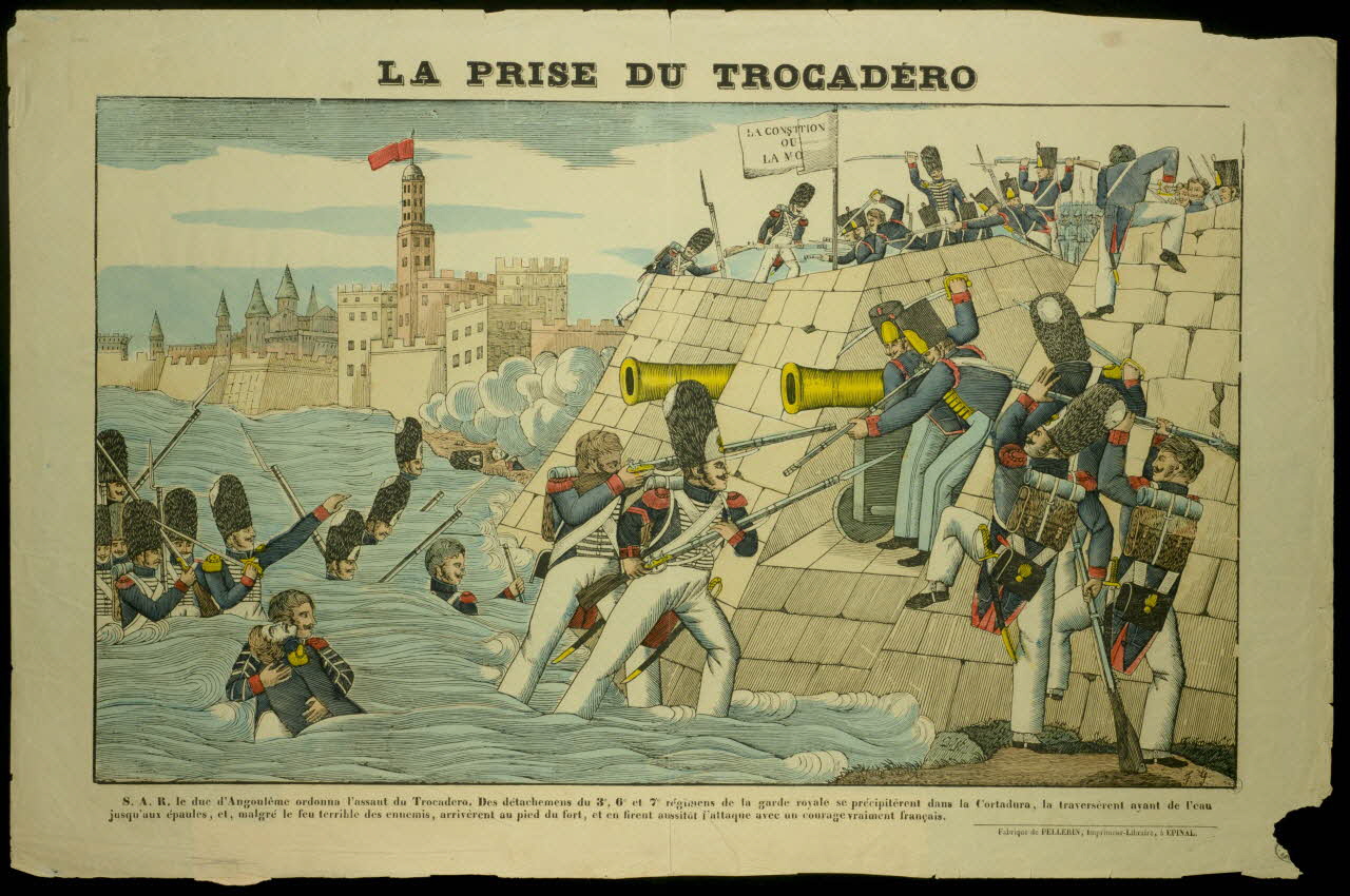 Pellerin ; François Georgin estampe LA PRISE DU TROCADERO Lorraine, France 1875 1950.39.728 Photo