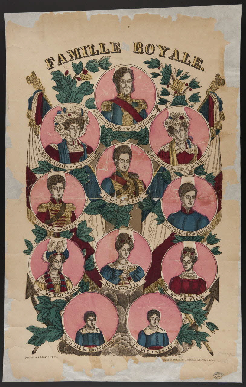François Georgin ; Pellerin imagerie ancienne FAMILLE ROYALE. Lorraine, France 1837 1950.39.732 Photo