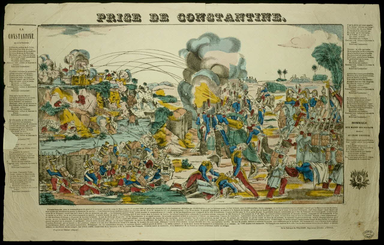 Pellerin estampe PRISE DE CONSTANTINE. Lorraine, France 1837 1950.39.761 Photo