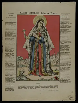 Pellerin estampe SAINTE CLOTILDE, Reine de France. Lorraine, France 1888 1950.39.77  Photo