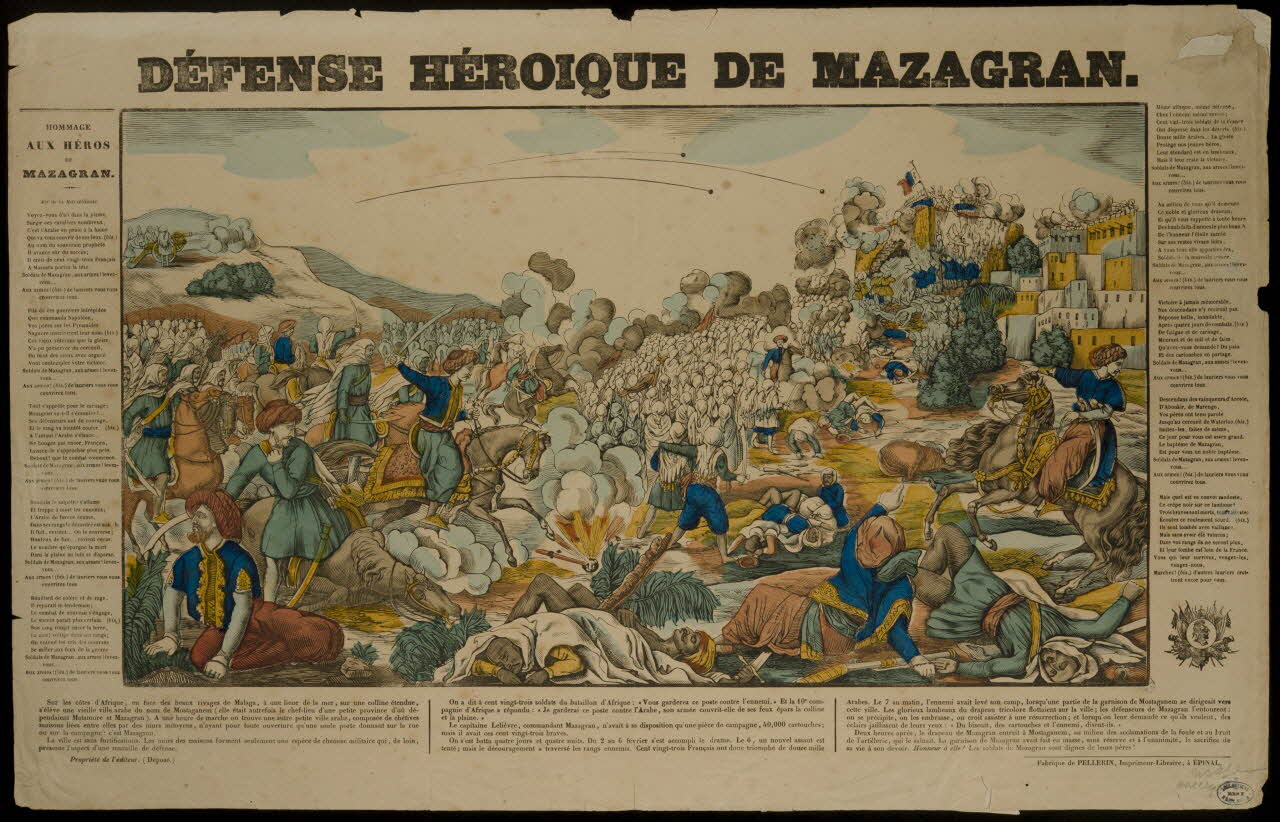 estampe DEFENSE HEROIQUE DE MAZAGRAN. 1950.39.774 Photo