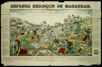Pellerin estampe DEFENSE HEROIQUE DE MAZAGRAN. Lorraine, France 1860 1950.39.775 Photo