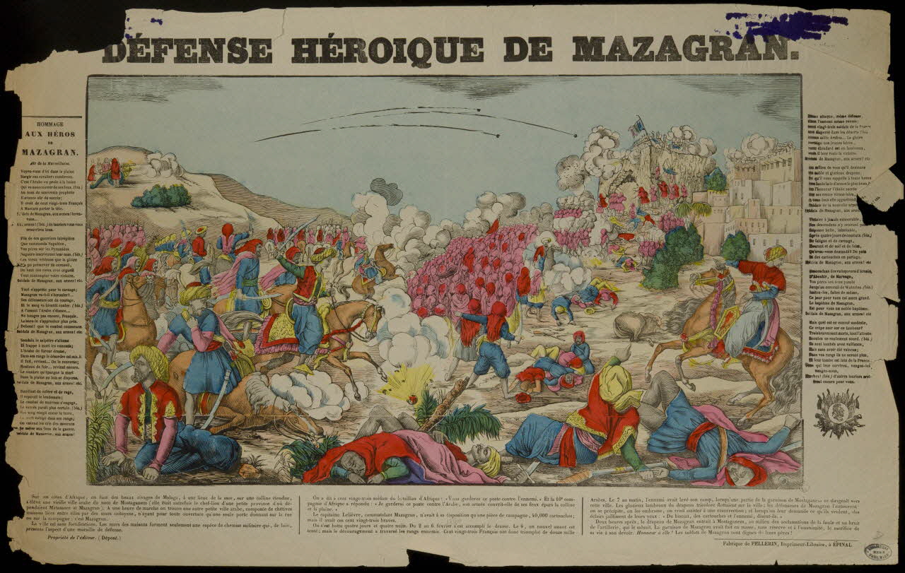 estampe DEFENSE HEROIQUE DE MAZAGRAN. 1950.39.776 Photo