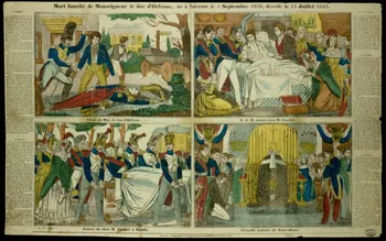 Dembour et Gangel estampe Mort funeste de Monseigneur le Duc d'Orléans, né à Palerme le 3 Septembre 1810, décédé le 15 Juillet 1842. Metz 1840-1852 1950.39.778 Photo