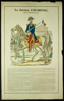 Pellerin estampe LE GENERAL CAVAIGNAC. CHEF DU POUVOIR EXECUTIF. Lorraine, France 1840 1950.39.799 Photo