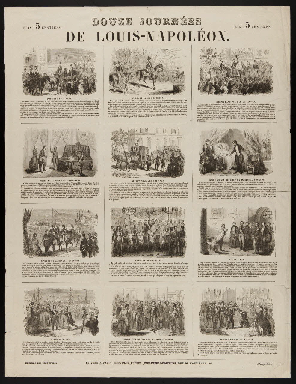 estampe DOUZE JOURNEES  DE LOUIS-NAPOLEON. 1950.39.811 Photo