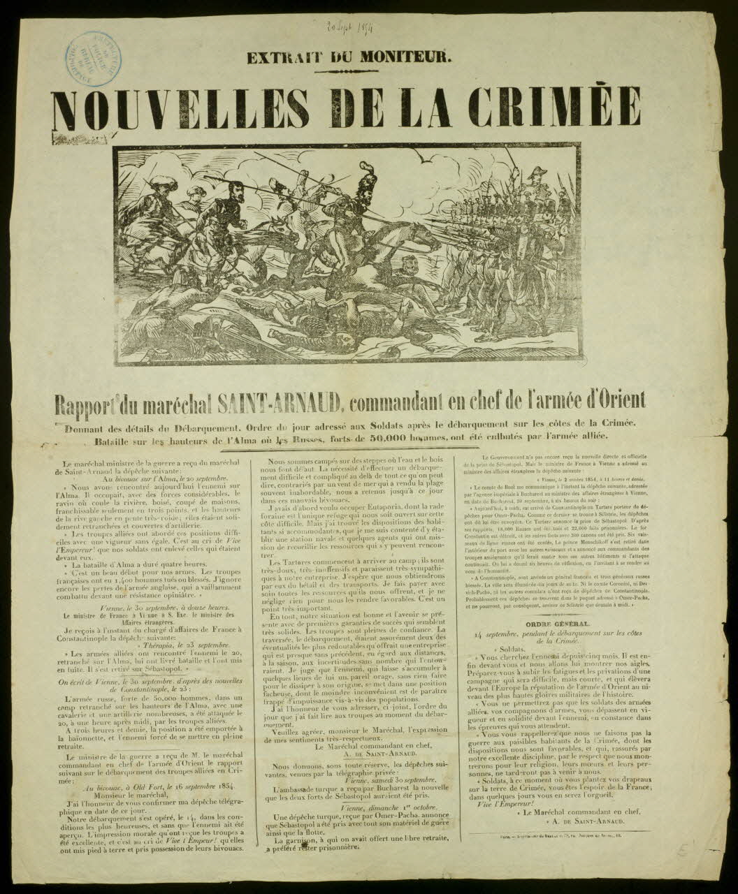 Beaulé estampe NOUVELLES DE LA CRIMEE Ile-de-France, France 1854 1950.39.848 Photo