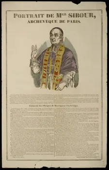 Pellerin estampe PORTRAIT DE MGR SIBOUR,  ARCHEVEQUE DE PARIS. Lorraine, France 1857 1950.39.864 Photo
