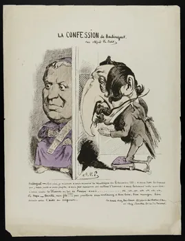 estampe LA CONFESSION de Badinguet. 1950.39.869 Photo