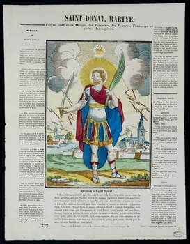 Charles-Eugène Glémarec ; François Lacour ; Pierre-François Godard estampe SAINT DONAT, MARTYR, Ile-de-France, France 1845-1860 1950.39.89 Photo