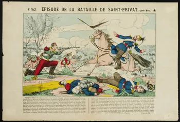 estampe EPISODE DE LA BATAILLE DE SAINT-PRIVAT. 1950.39.926 Photo