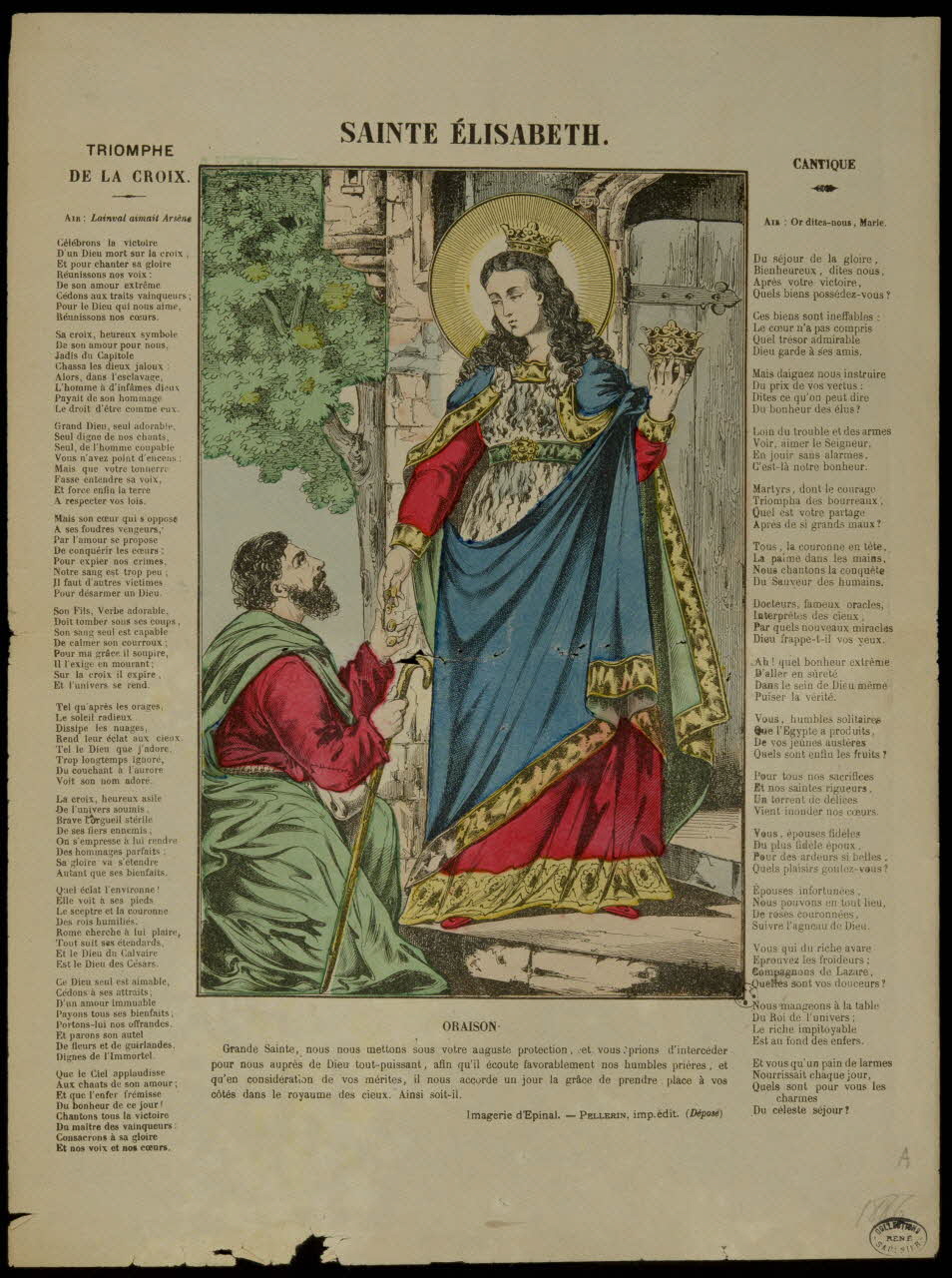 Pellerin estampe SAINTE ELISABETH. Lorraine, France 1886 1950.39.93 Photo
