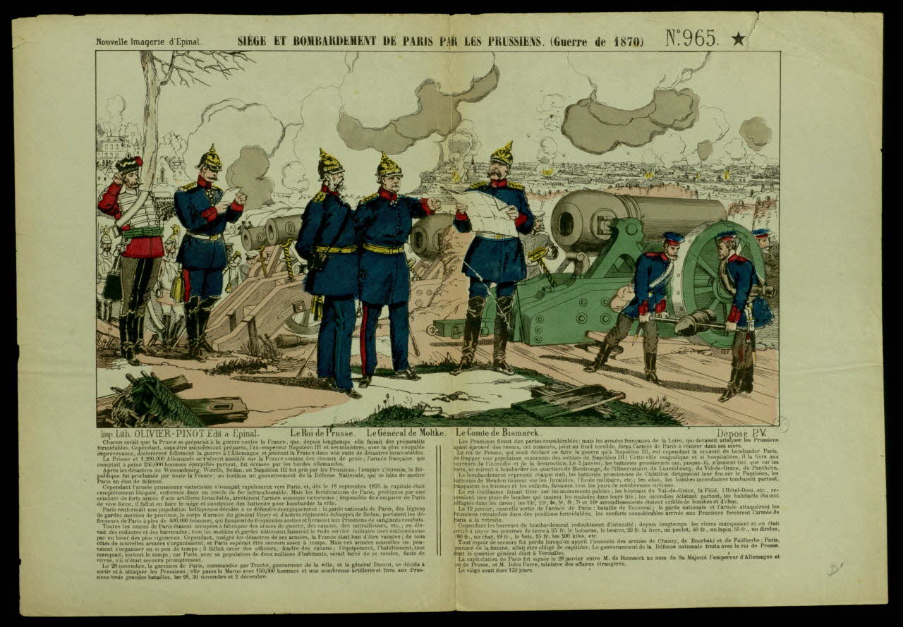 estampe SIEGE ET BOMBARDEMENT DE PARIS PAR LES PRUSSIENS.(Guerre de 1870.) 1950.39.965 Photo