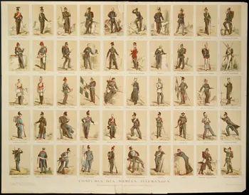 estampe COSTUMES DES ARMEES ALLEMANDES 1950.39.971 Photo