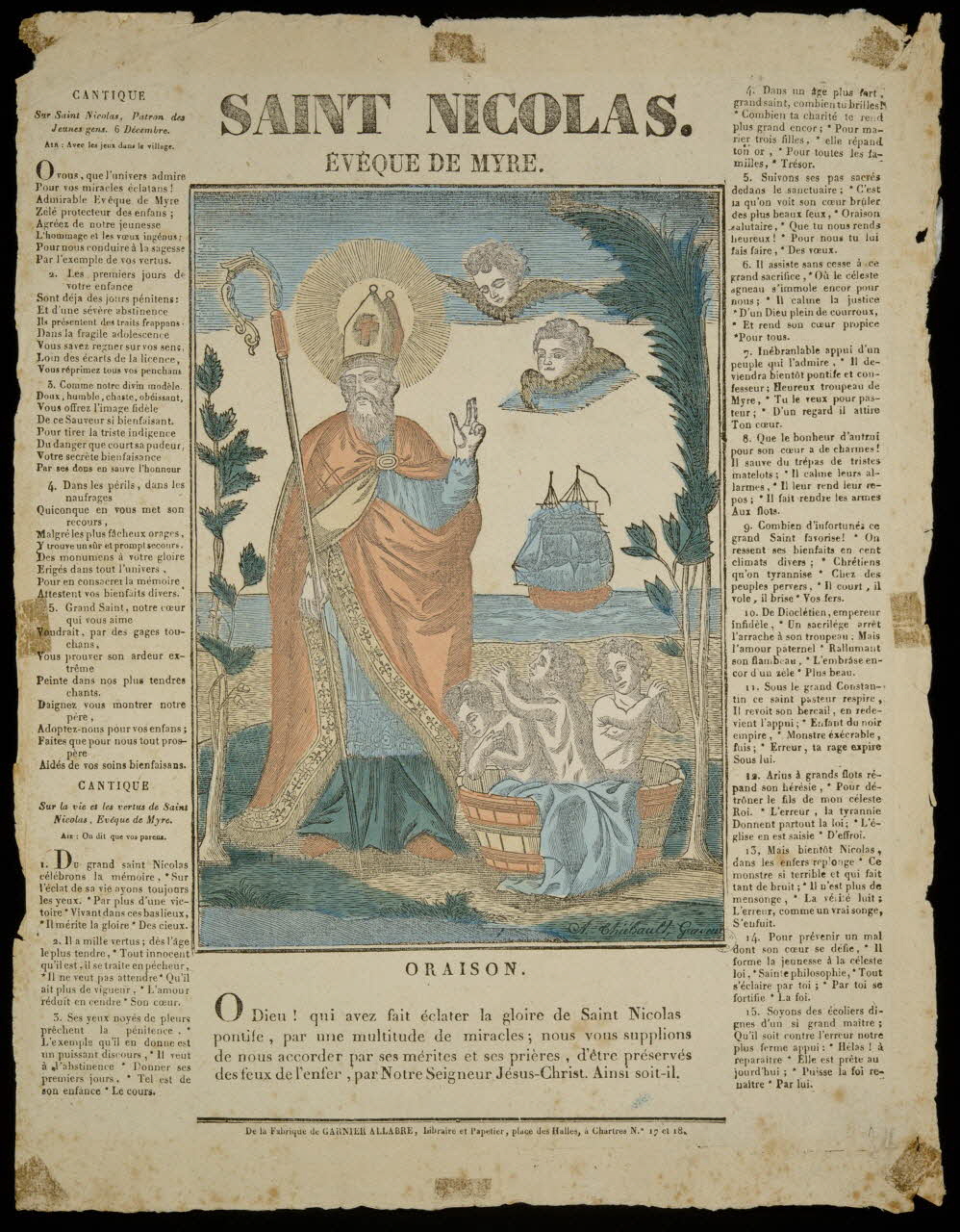 estampe SAINT NICOLAS.  EVEQUE DE MYRE. 1950.52.9 Photo