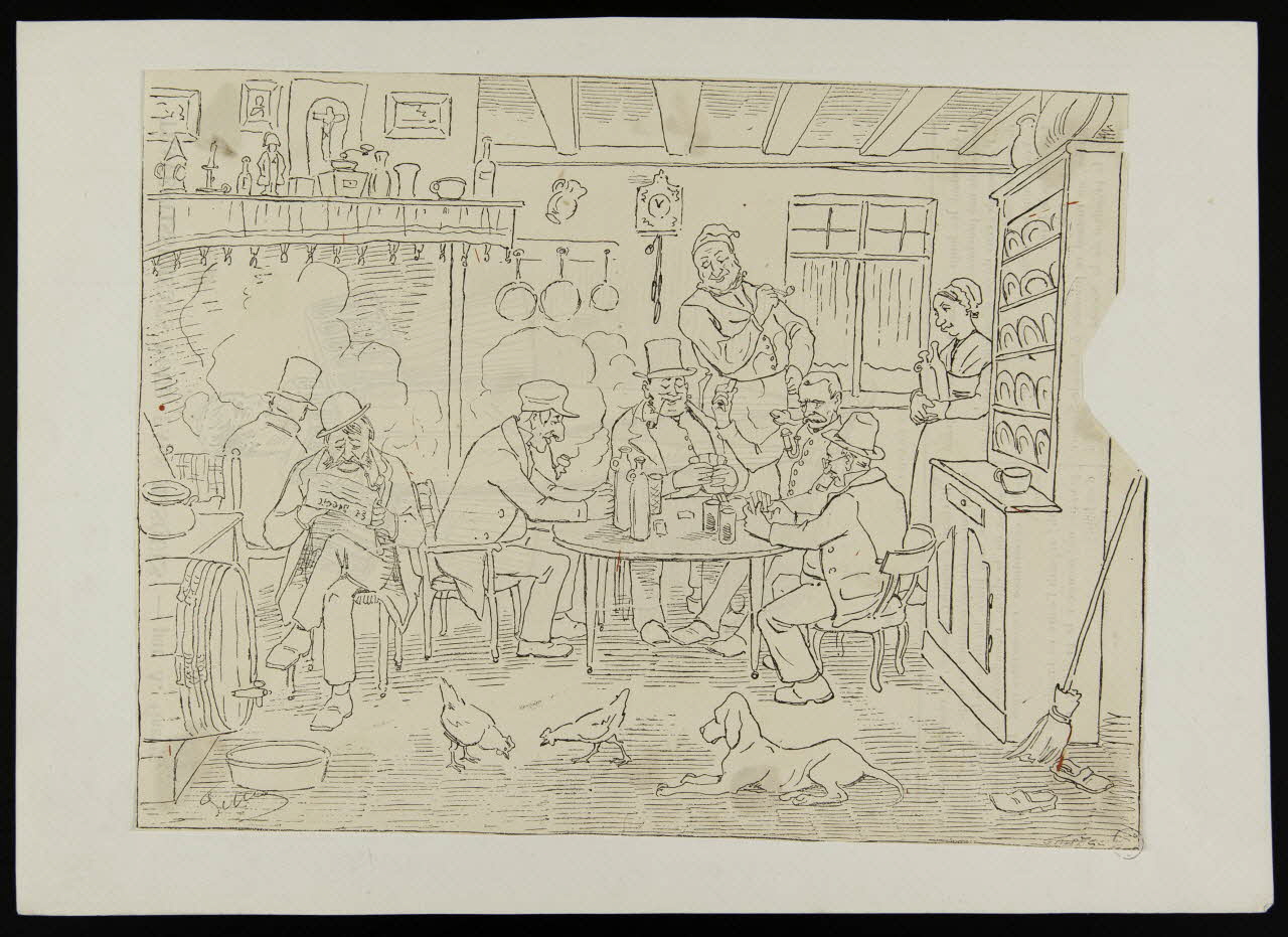 estampe Jeu de cartes dans une auberge 1950.9.101 Photo