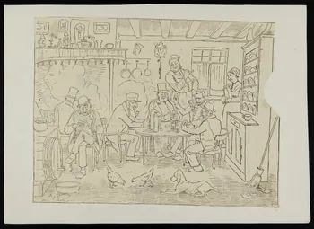 estampe Jeu de cartes dans une auberge 1950.9.101 Photo