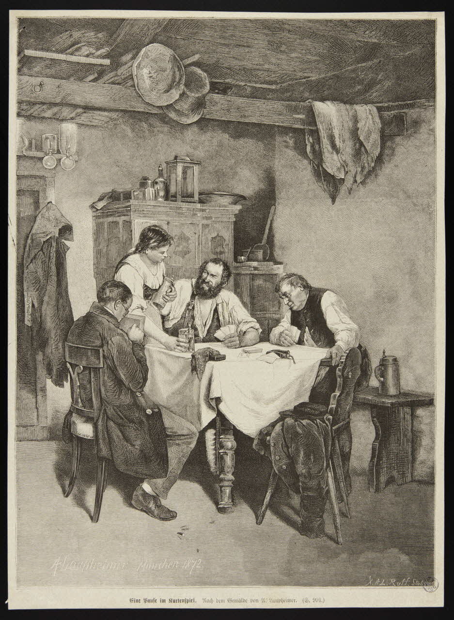 Gallenstein Kurz illustration Eine Hause im Kartenspiel Allemagne 1872 1950.9.115 Photo