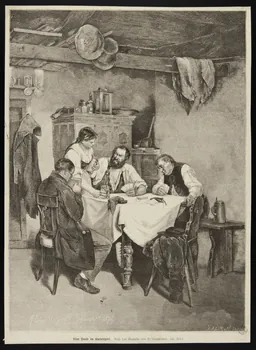 Gallenstein Kurz illustration Eine Hause im Kartenspiel Allemagne 1872 1950.9.115 Photo
