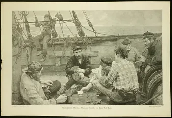 illustration Kartenspielende Matrosen. 1950.9.127 Photo