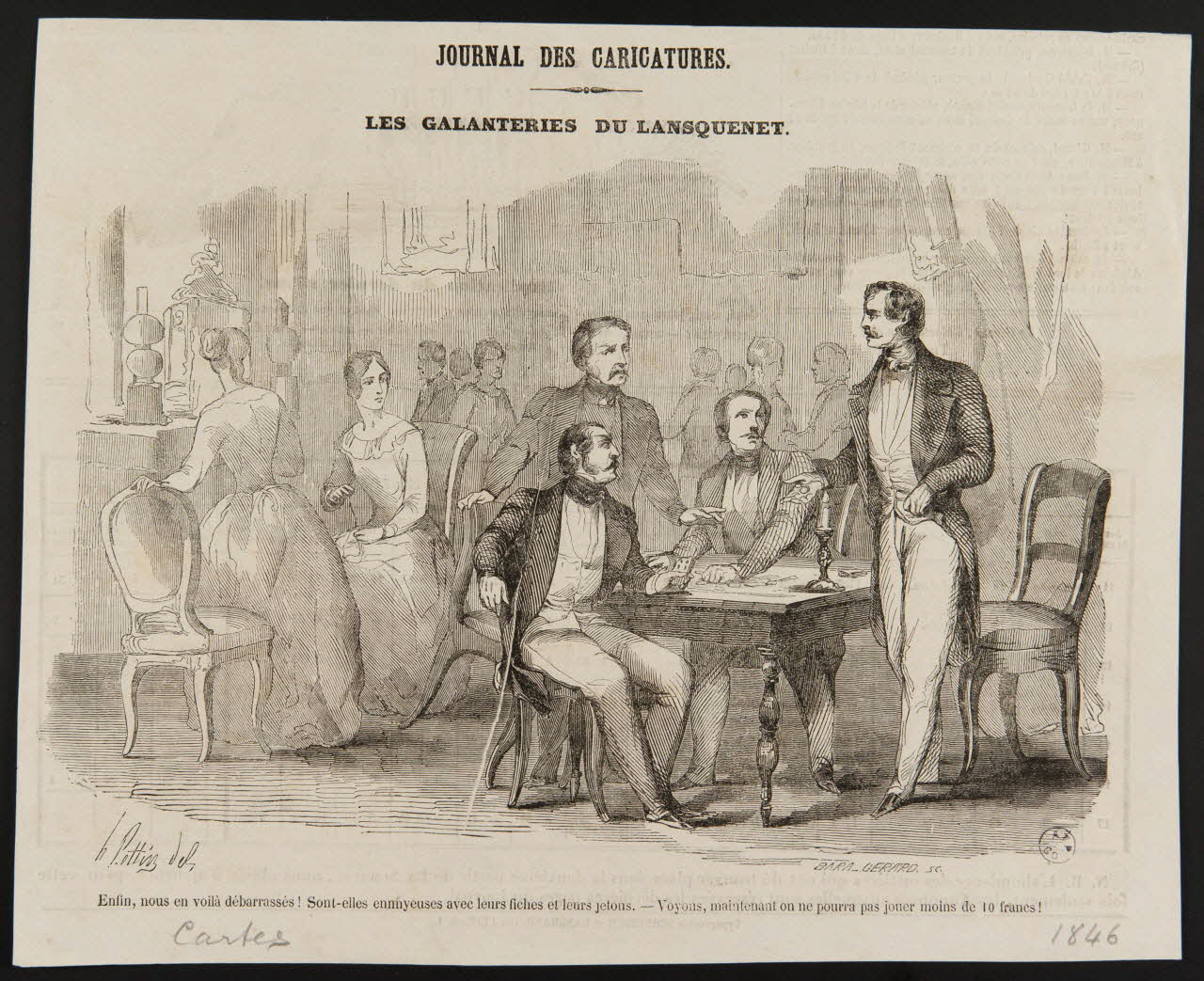 illustration JOURNAL DES CARICATURES.  LES GALANTERIES DU LANSQUENET. 1950.9.130 Photo