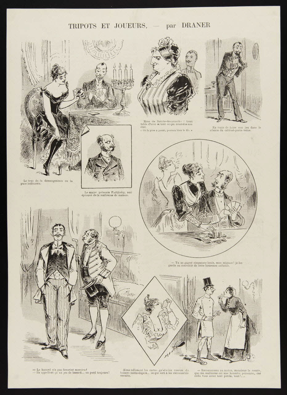Draner Renard Jules ; La Caricature à compartiments TRIPOTS ET JOUEURS 1892 1950.9.132 Photo