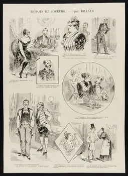 Draner Renard Jules ; La Caricature à compartiments TRIPOTS ET JOUEURS 1892 1950.9.132 Photo