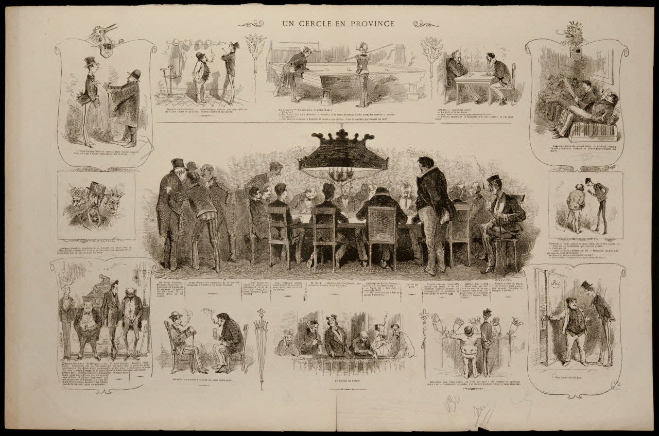 Guillaume ; La Vie Parisienne illustration UN CERCLE EN PROVINCE 1869 1950.9.136 Photo