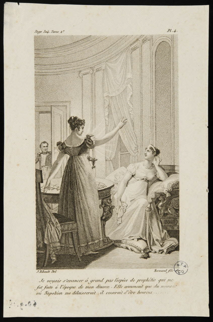 Julie Ribault estampe Scène de cartomancie Ile-de-France, France 1820 1950.9.14 Photo